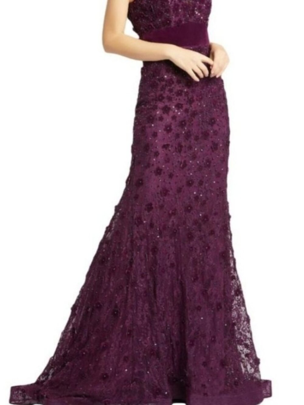 Mac Duggal Deep Purple Formal Sheath Dress